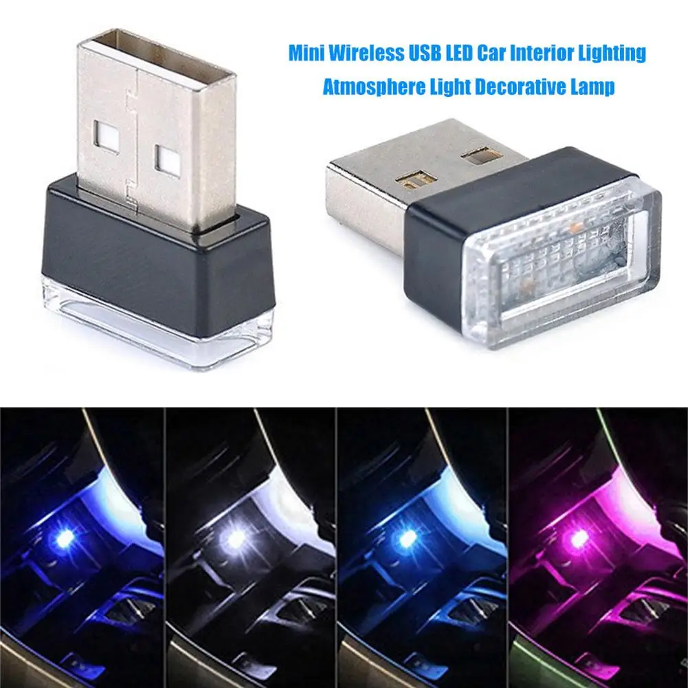 Портативный Автомобильный ножной светильник USB ночник для салона