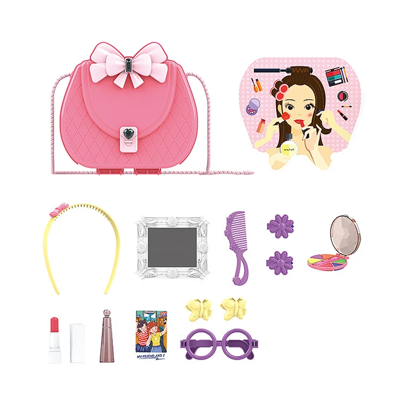 

Play House Toy Children's Simulation Backpack Combination Kitchen Tableware Makeup Set Medical Kit Film Themed Girl Gift