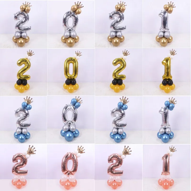 32 дюйма числом 0 9 Фольга держатель воздушных шаров колонна подставка воздушный