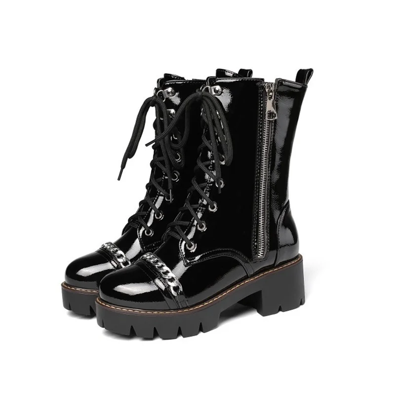 

Женские ботинки на шнуровке, большие размеры 34-43