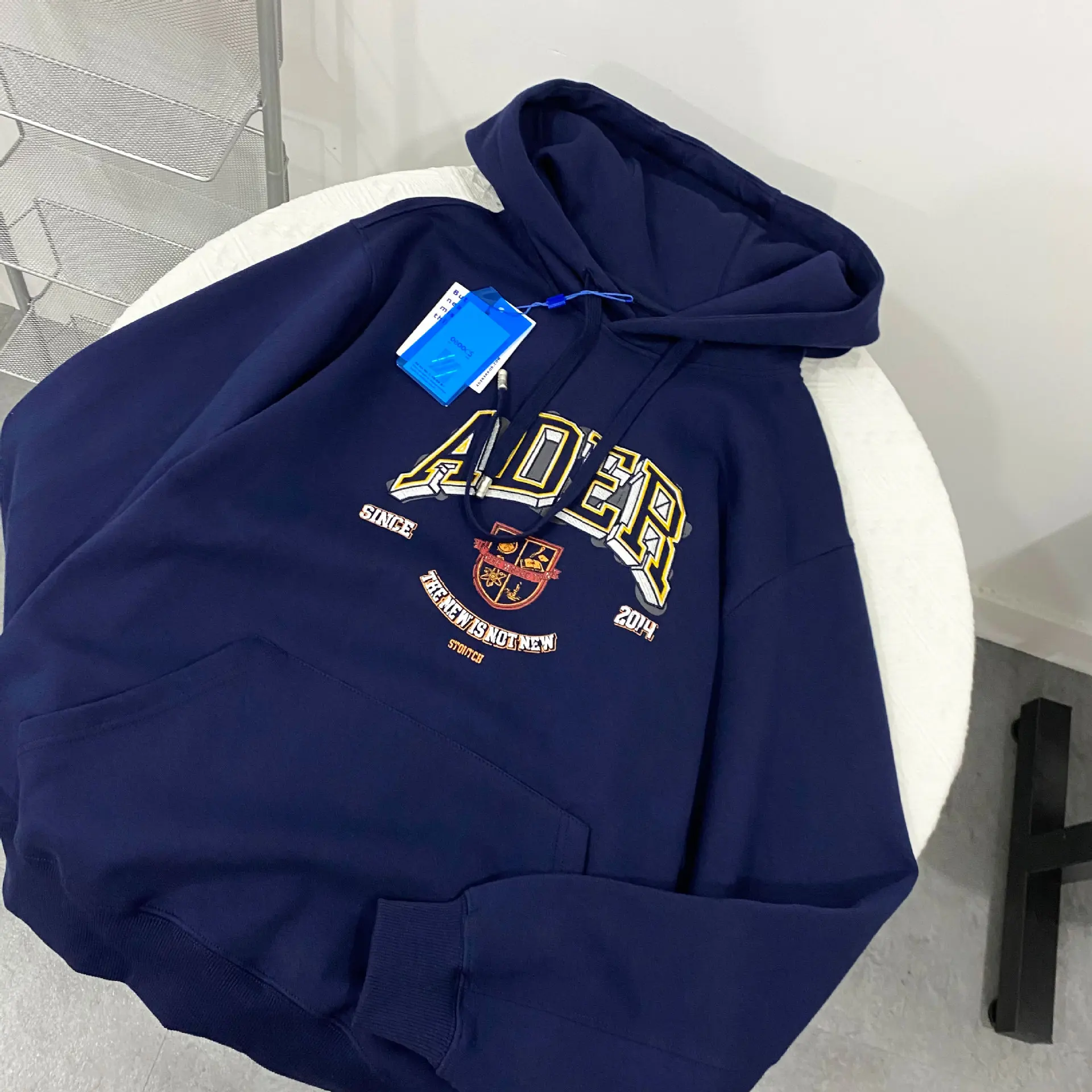 

Новинка Осень-зима 2021, мужской и женский свитер высокого качества с нашивкой и капюшоном, Парные толстовки, свободная куртка для пар, Свитшо...