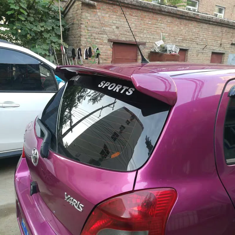 Дефлектор краски спойлер заднее крыло для губ ABS 2009 2010 2011 2012 2013 Toyota Yaris Hatchback 5DR