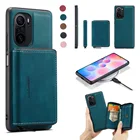 Чехол для Xiaomi 11T Pro, съемный держатель для карт на молнии, магнитный Бумажник, чехол для телефона Poco M4 Pro F3 Redmi Note 11Pro