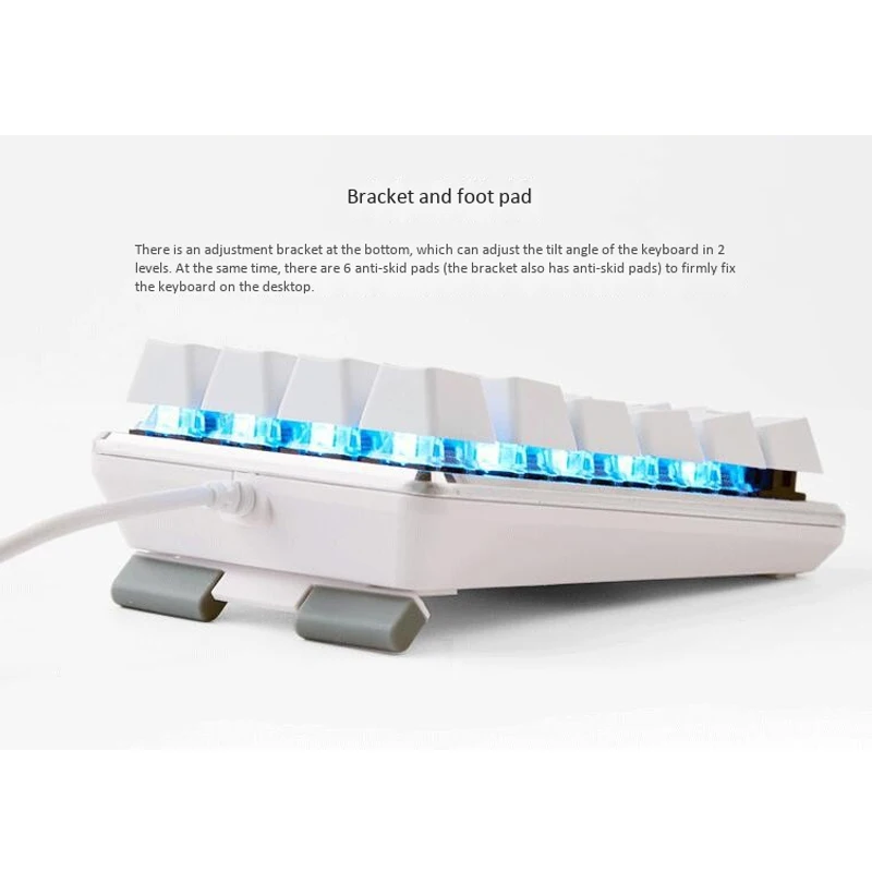 

White Wired Smart 21-Key Mechanical Numeric Keypad Cherry Switches ( White Backlight)/Gateron Switch(Ice Blue Light)