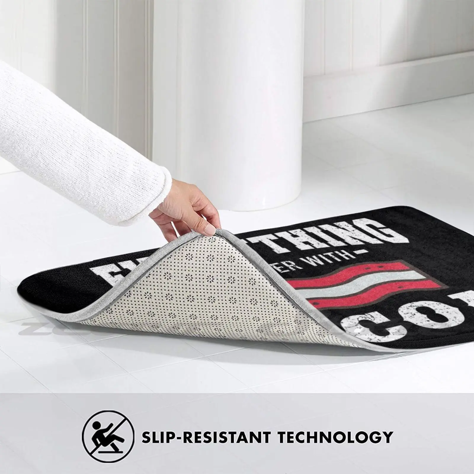 Коврик для бекона с нескользящей водовпитывающей дверью коврик еды