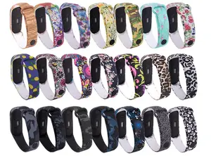 Сменный ремешок для Mi Band 6, 5, 4, Xiaomi Miband 3, 4, 5, 6, универсальный силиконовый ремешок с цветными цветами для Mi4