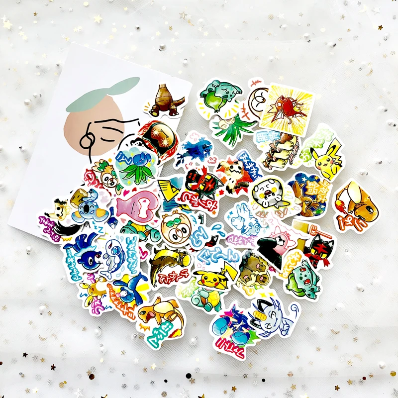 40 шт. различные Pokemons Стикеры для багажа Скейтборд телефон ноутбук мото велосипед стены гитары/наклейки eason/DIY Скрапбукинг