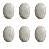 white marble white turquoise 1825mm oval minerale gemstone reiki home decoration natural stone jewelry accessories
