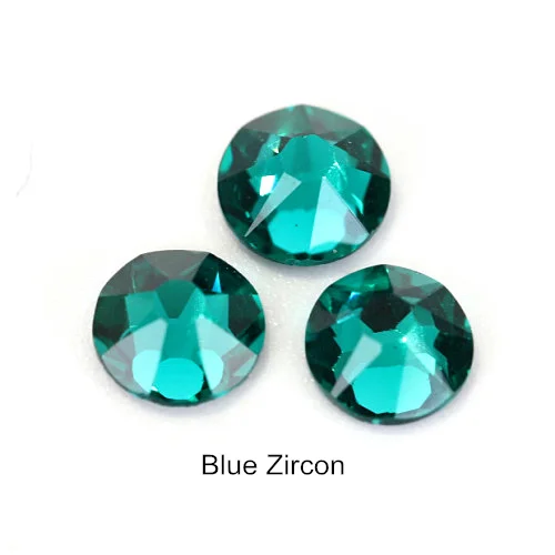 Blue Zircon 2088 граненые Стразы отличного качества для ногтей с плоской задней поверхностью, много цветов, стразы для украшения ногтей Y3813 - Цвет: Blue Zircon