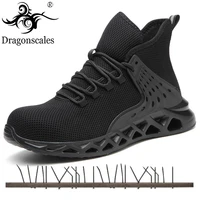 work shoes 2020 mens outdoor mesh light breathable safety sneakers boots steel toe anti smashing safety shoes plus size 38 48
