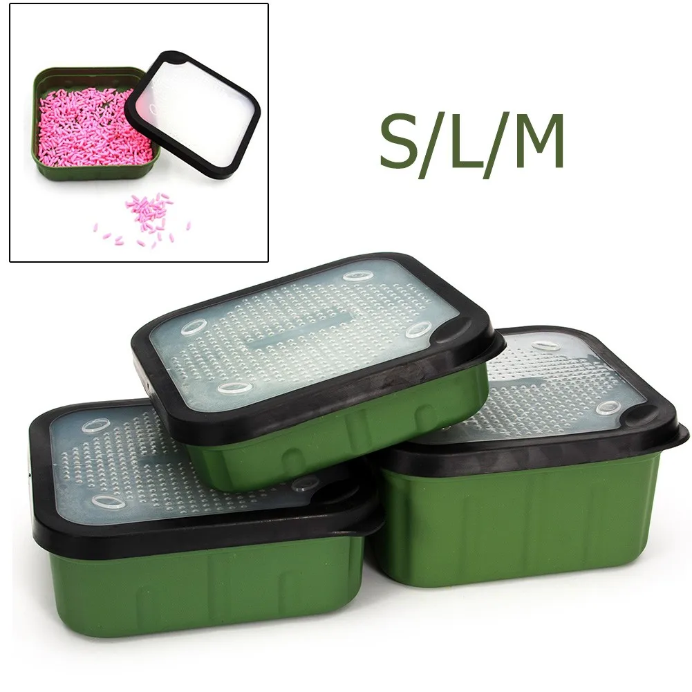 Fishing Maggot Bait Boxes With Breathable Fitting Lids Live Bait Storage Box Bloodworms Bait Container Pesca Iscas Fish Tackle enlarge