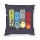 Модный чехол для диванной подушки в стиле Мой сосед Тоторо, домашняя декоративная наволочка для подушки в стиле аниме, студийная наволочка для дивана размером 40x40