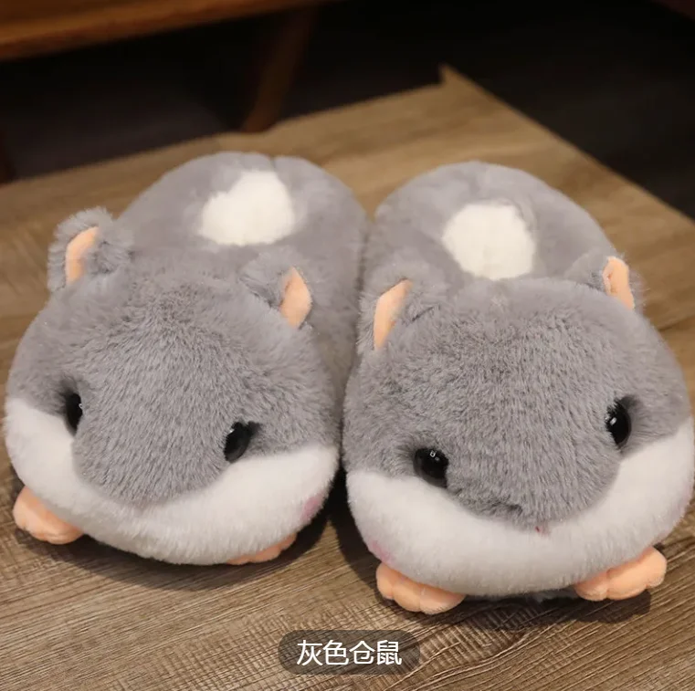 

Girl's Warm Plush Home Slides Women Funny Cartoon Animals Cotton Shoes Unisex One Size Ladies/Male House Stuffed Snug Slippers