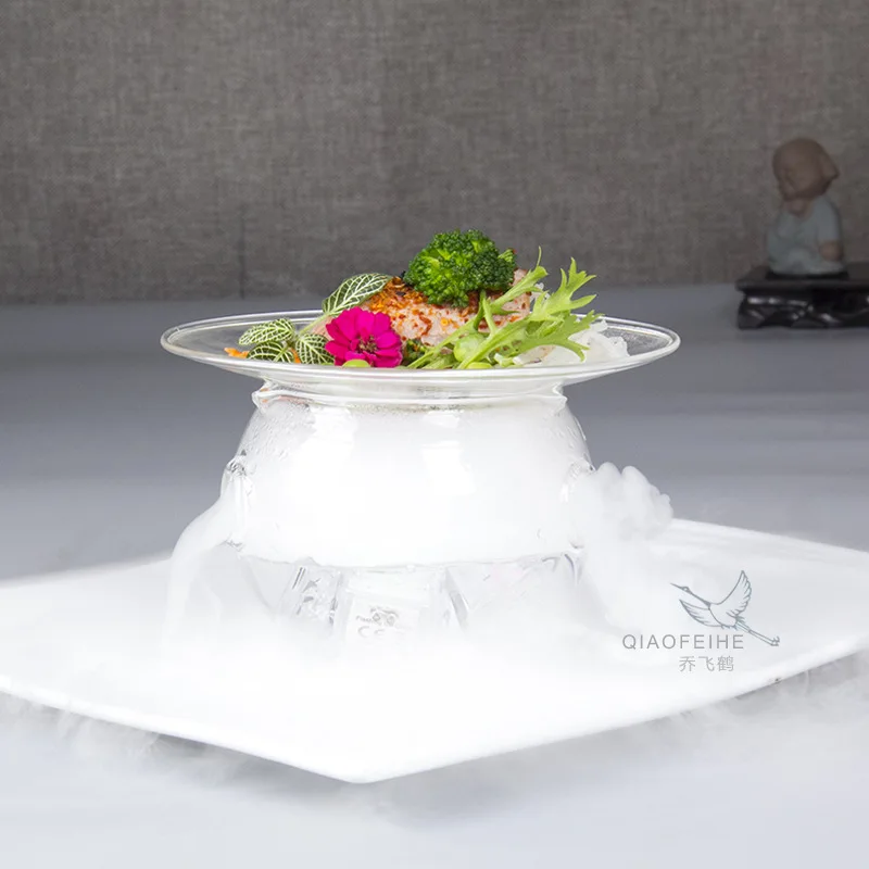 

Handmade Salad Bowls Specials Dry Ice Artistic Conception Glass Bowl Molecular Delicacies Creative Tableware Cooking Hollowware