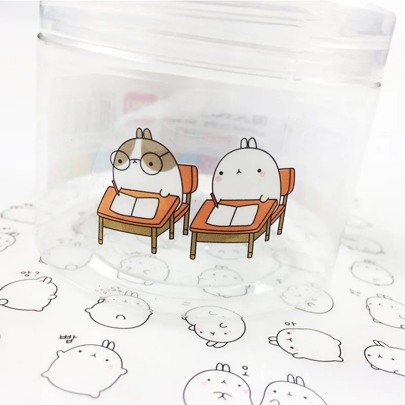 Декоративные наклейки 6 шт./лот Molang с изображением картофельного кролика сделай