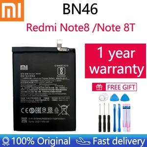 100 orginal xiao mi bn46 4000mah battery for xiaomi redmi note 8 8t redmi 7 high quality phone replacement batteries free global shipping