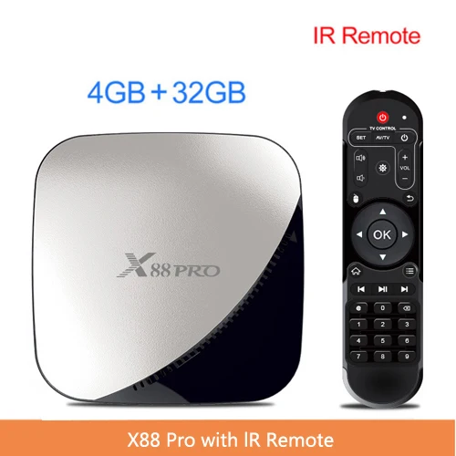 4GB 32GB X88 PRO tv Box Android 9,0 4 Гб ram 128 Гб 64 ГБ 32 ГБ Google Voice Assistant RK3318 четырехъядерный Wifi 4K X88PRO 2 Гб 16 Гб телеприставка - Цвет: 4GB 32GB