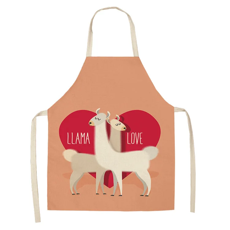 Senyue 1Pcs Lovely Cartoon sheep Printed Kitchen Aprons for Women Kids Sleeveless Cotton Linen Cooking Cleaning Tools | Дом и сад