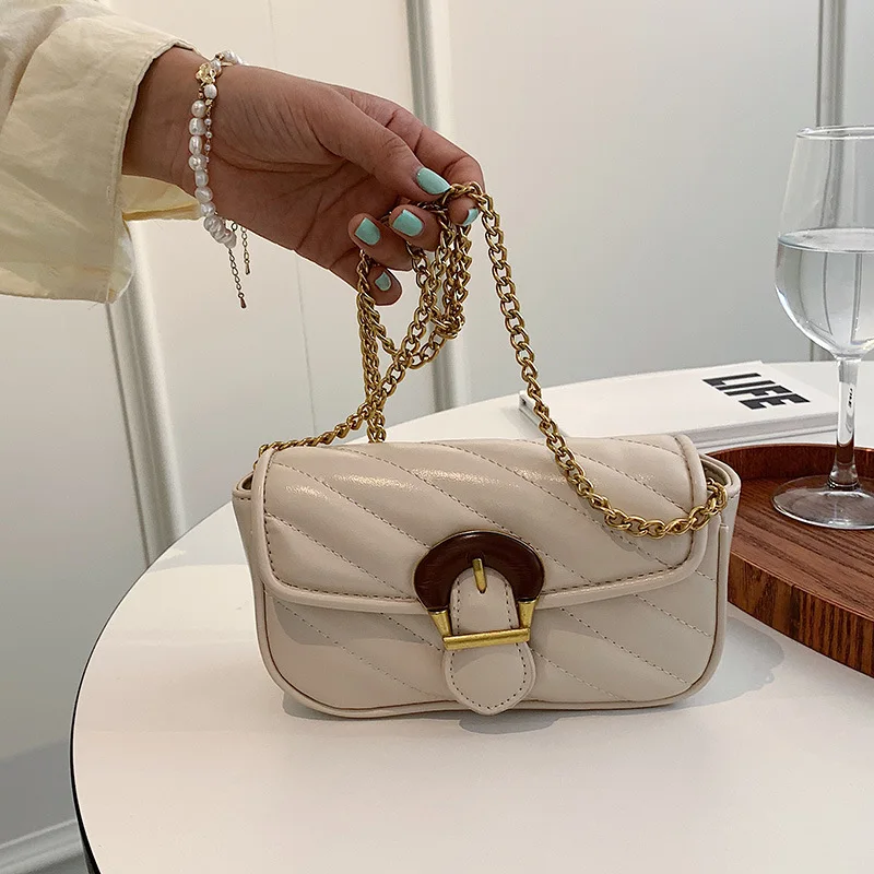 

Sweet Fashion Ladies Embroidered Thread Chain Shoulder Bag High Quality Messenger Mini Bag 2021 New Simple Casual Trendy Bag