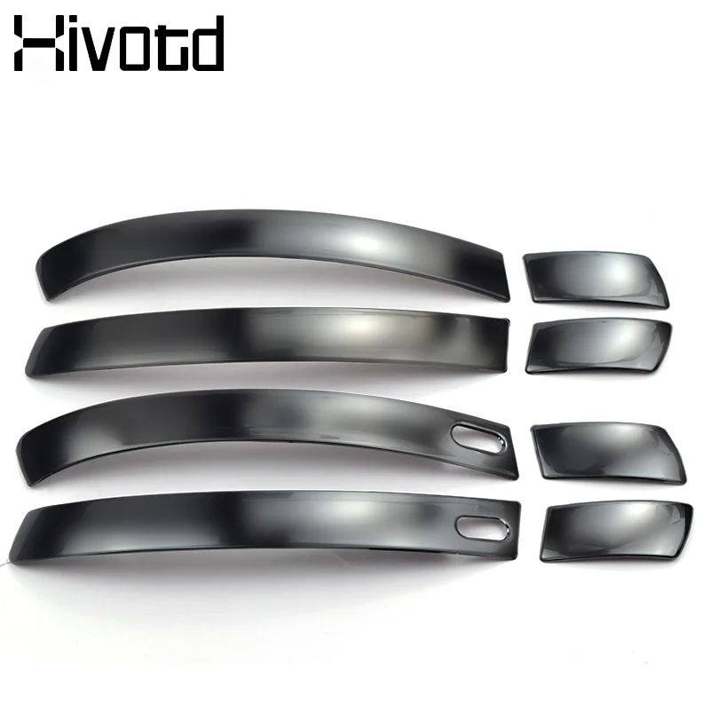 black-Handle Cover Hivotd для Skoda Kodiaq шкода кодиак ABS Хромированная дверная ручка Крышка отделка автомобиля-Стайлинг Защита аксессуары украшения части ,автотовары аксессуары для авто - Цвет: black-Handle Cover