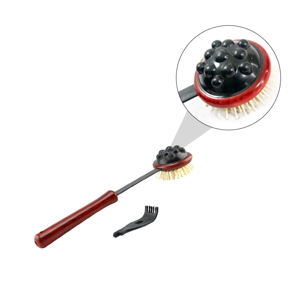 

1Pc Handheld Hammer Long Handle Massager Back Scratcher (Light Brown)