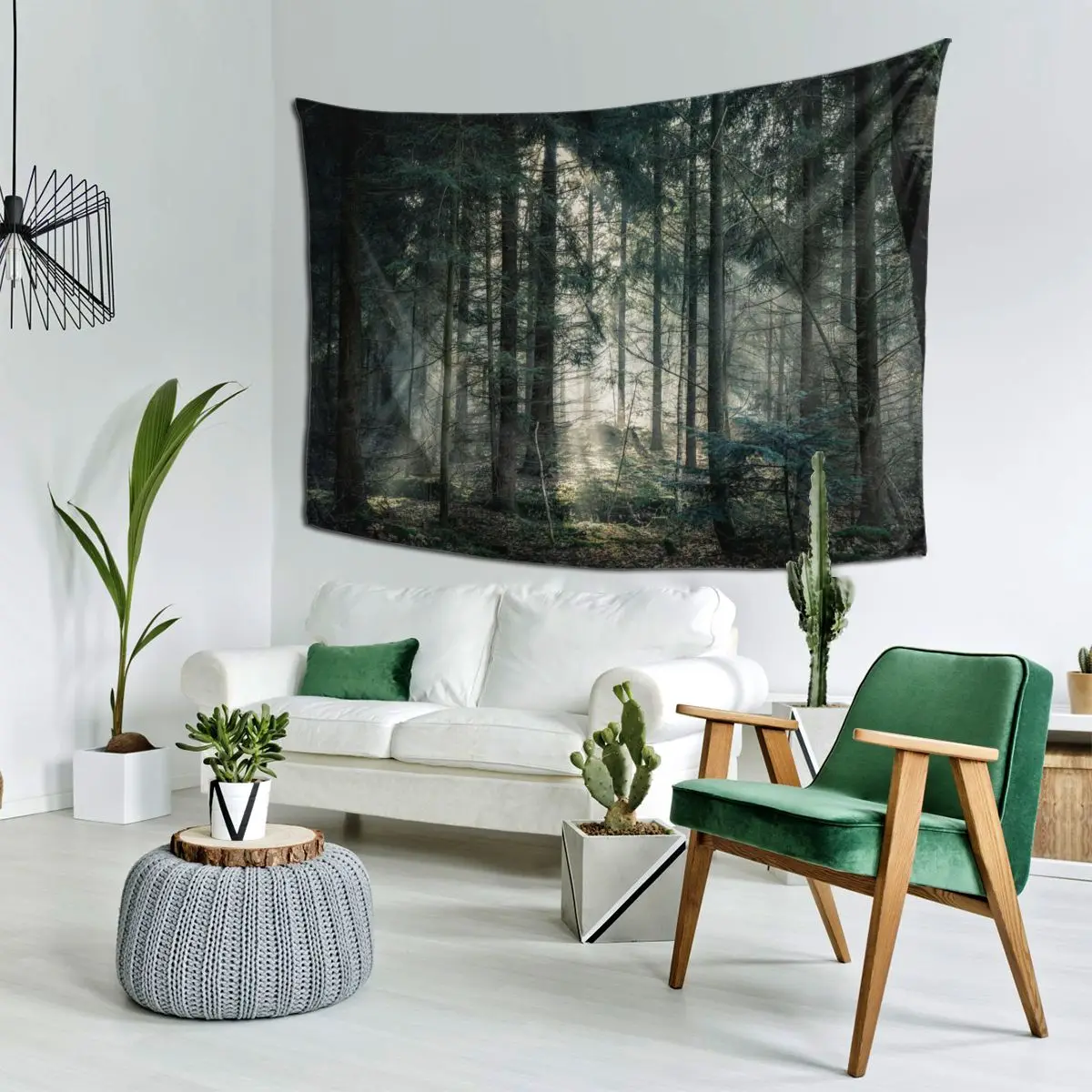 Натуральный ЛЕС красивый Печатный Большой Настенный Гобелен дешевый хиппи