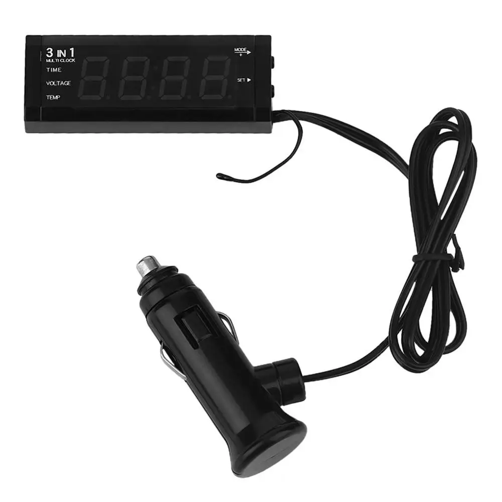Автомобильный 3 в 1 12 В/24 В цифровой автомобильный термометр + измеритель