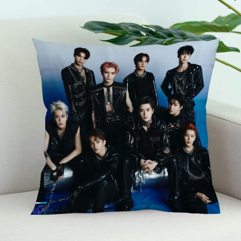 

NCT Pillow Cover Bedroom Home Office Decorative Pillowcase Square Zipper Pillow Cases Satin Soft