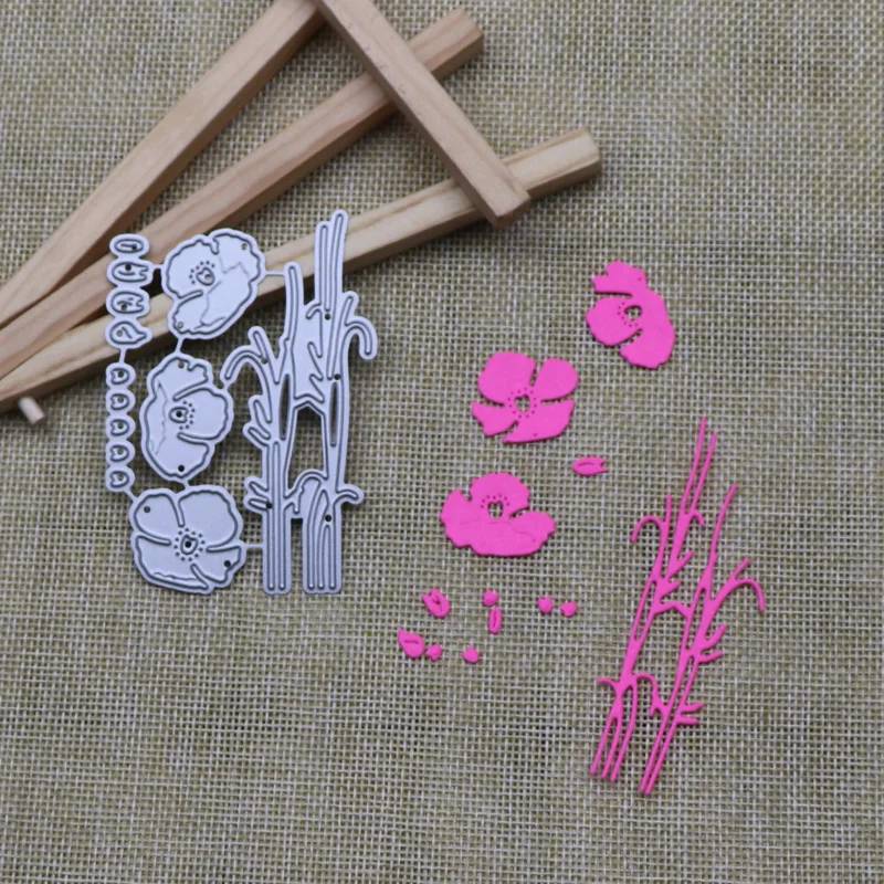 

New Metal Cutting Dies Plant Flower Bud for Scrapbooking Steel Craft Die Cut Embossing Paper Card Album