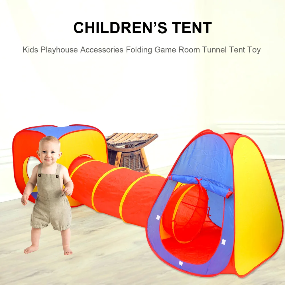 

1 Set Kids Playhouse Accessories Folding Game Room Tunnel Tent Creative Birthday Gift for Indoor Outdoor