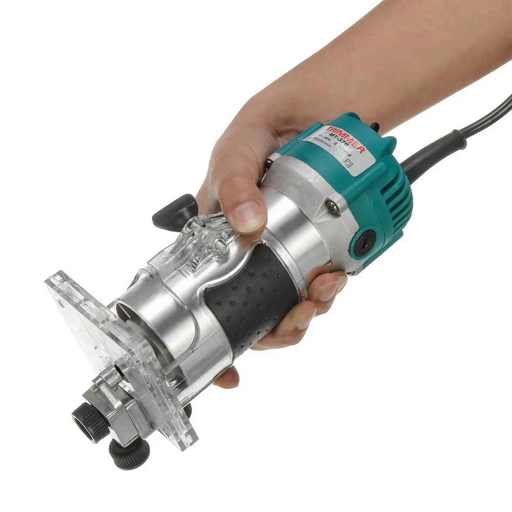 

US Plug 800W Woodworking Electric Trimmer Wood Milling Engraving Slotting Trimming Machine Carving Machine Router Wood