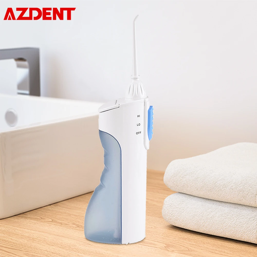 AZDENT LV800 ирригатор для полости рта с питанием от аккумулятора, зубная нить со сменными струйными наконечниками, насадки для путешествий, Портативный уход за полостью рта