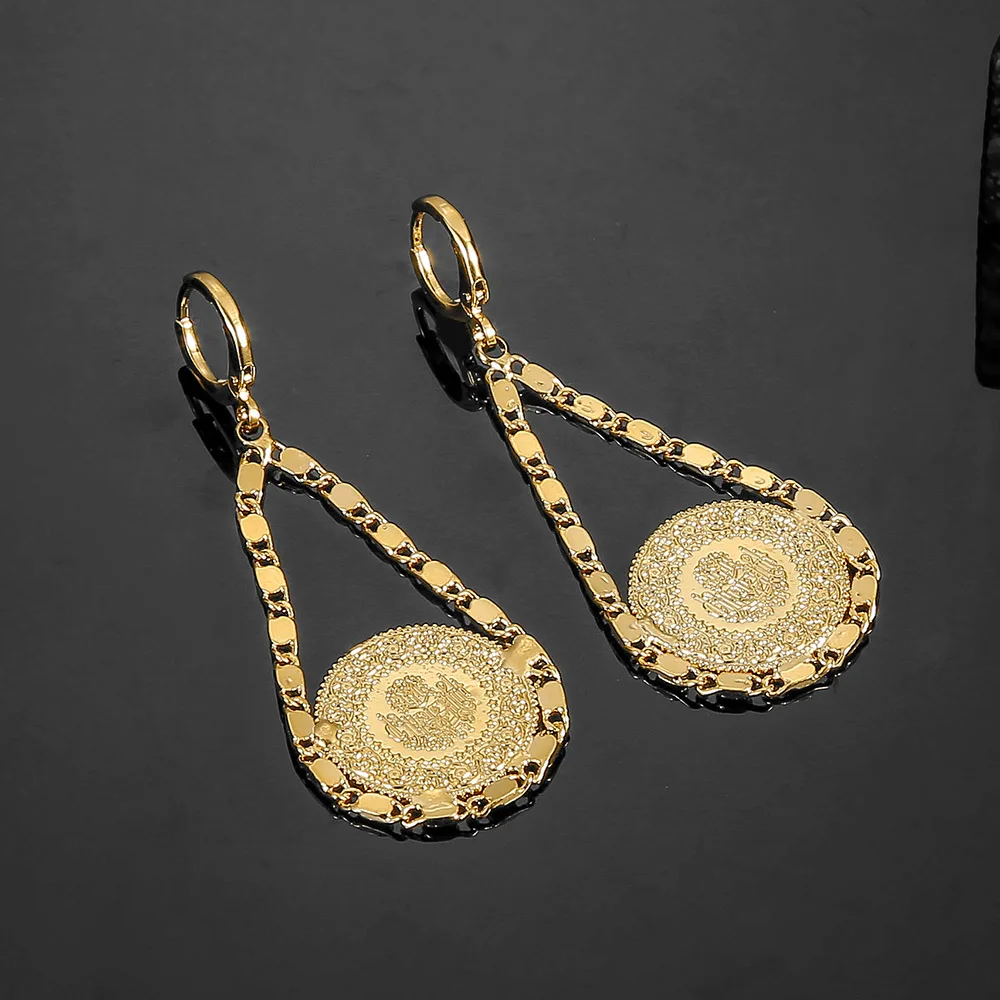 Перевозка груза падения мусульманская древние монеты серьги золотые Цвет