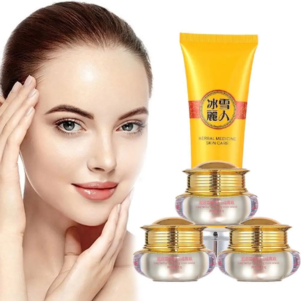 

Растительный свежий и красивый уход за кожей на травах омоложение отбеливание магический Крем Набор веснушек увлажняющий крем