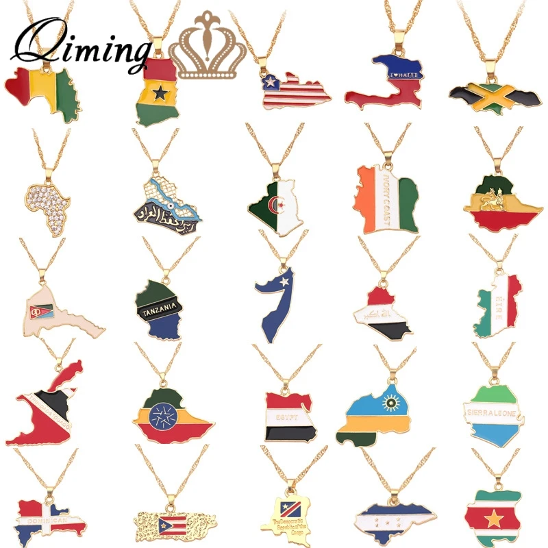 QIMING ожерелье для женщин и мужчин ювелирное изделие из нержавеющей стали золото 26