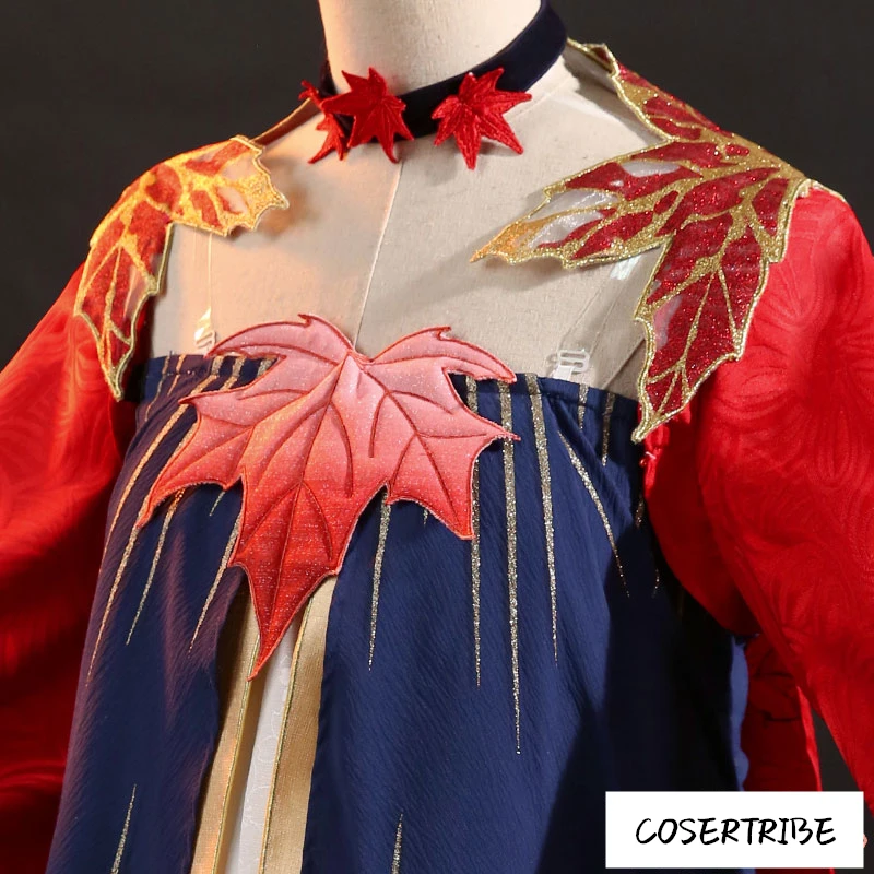 Аниме Onmyoji призрак Momiji японское кимоно платье униформа косплей костюм полный набор для женщин Хэллоуин Новинка