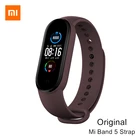 Оригинальный ремешок для фитнес-браслета Xiaomi Mi Band 5, розовый, фиолетовый, мятно-зеленый, бирюзовый цвет, умные аксессуары для Mi Smart Band 5 NFC