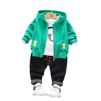 new spring autumn baby outfits boys girls cute clothing infant cotton zipper hooded jacket t shirt pants 3pcssets kid tracksuit