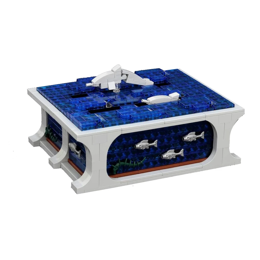 

Blocks Toys For Boys Building Model MOC Handmade Large Display Collectibles Swimming Dolphins Friends Cruiser Rescue Modular