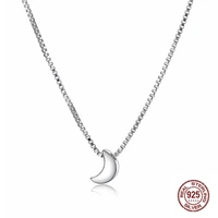 925 sterling silver moon choker necklace high quality luxury pendant for women jewelry fashion girl gift x41