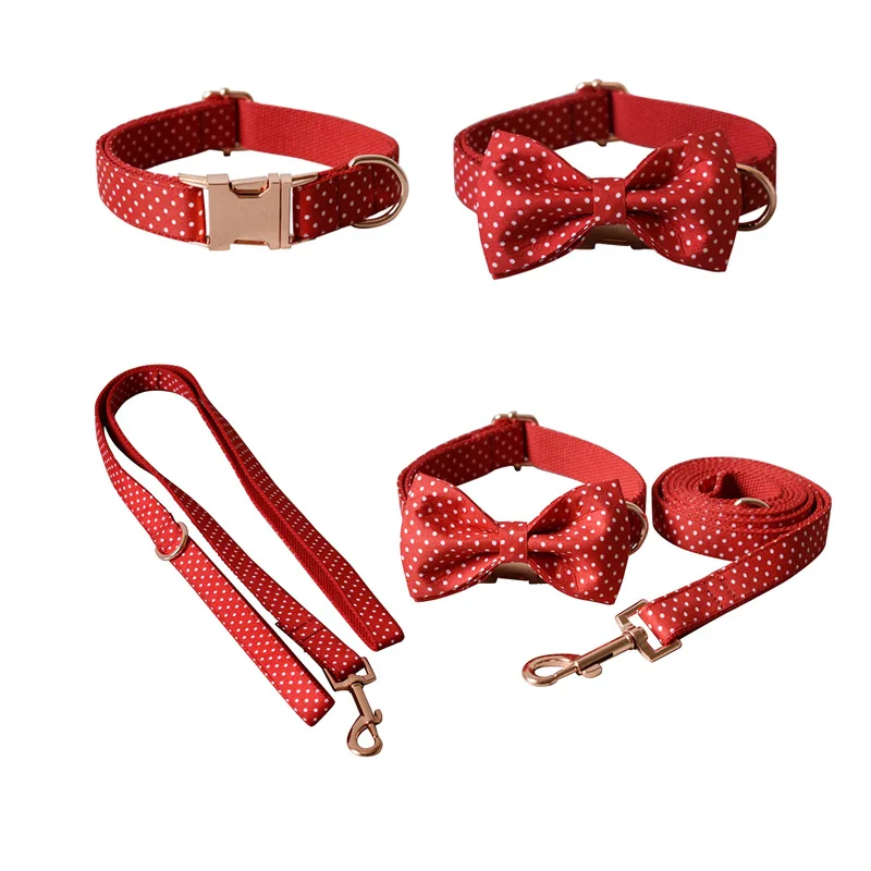 

Red dot dog leash pet supplies collar dog leash dog chain leash