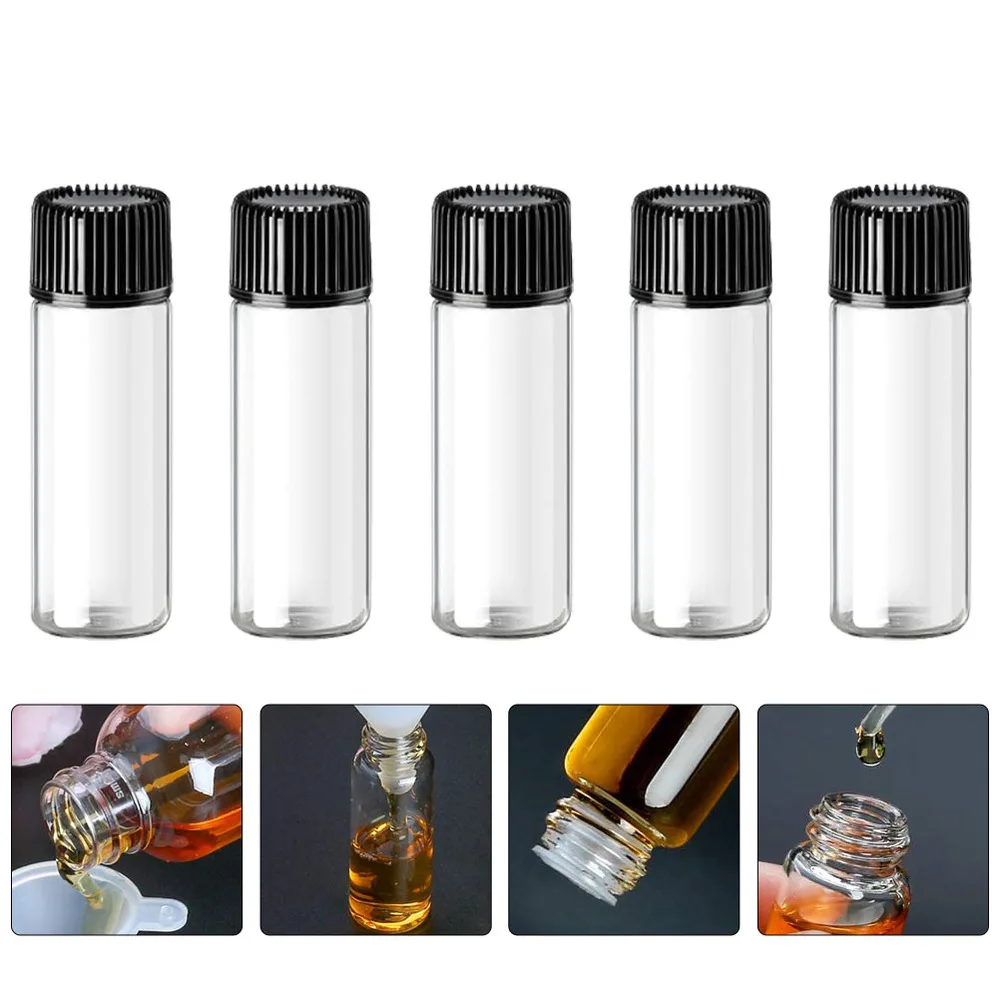

24Pcs Mini Essential Oil Bottles Household Sample Bottles Glass Bottle
