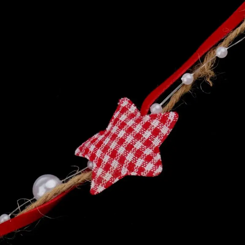 Рождественская пентагональная звезда из бисера лента для упаковки подарков