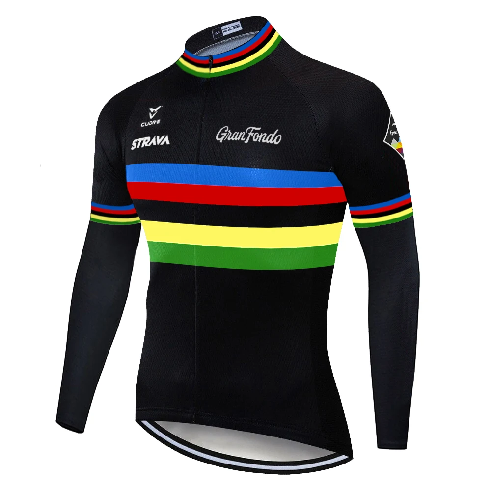 Джерси для велоспорта STRAVA лето-весна 2020 горного велосипеда с длинным рукавом