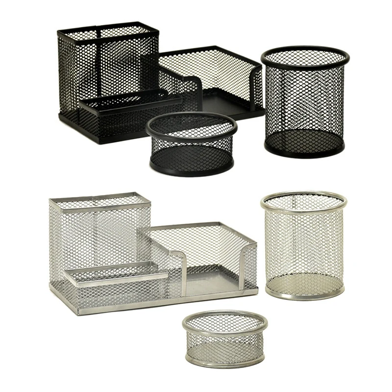 

Metal Office Pen Holder Storage Pen Holder Office Storage Box Pencil Holder Table Mesh Stationery Office Supplies