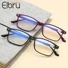 Мужские и женские ультралегкие очки Elbru, очки для чтения в полной оправе, HD синяя пленка, очки для пресбиопии с + 1,5 + 2,0 + 2,5 + 3,0 + 3,5 + 4,0