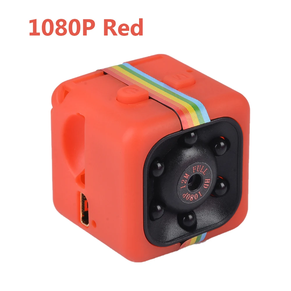 Red 1080P Мини-камера HD 1080P с датчиком ночного видения, видеокамера, движения, DVR, микро камера, Спортивная DV видео, маленькая камера для улицы - Цвет: Red 1080P