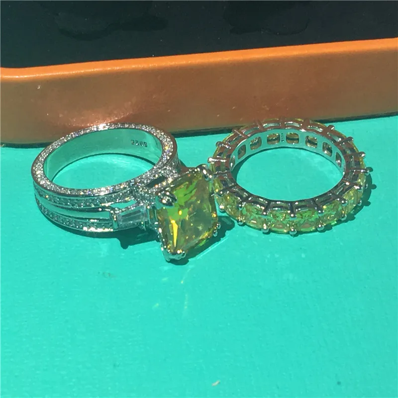 Женский комплект колец из серебра 925 пробы обручальные кольца с изображением