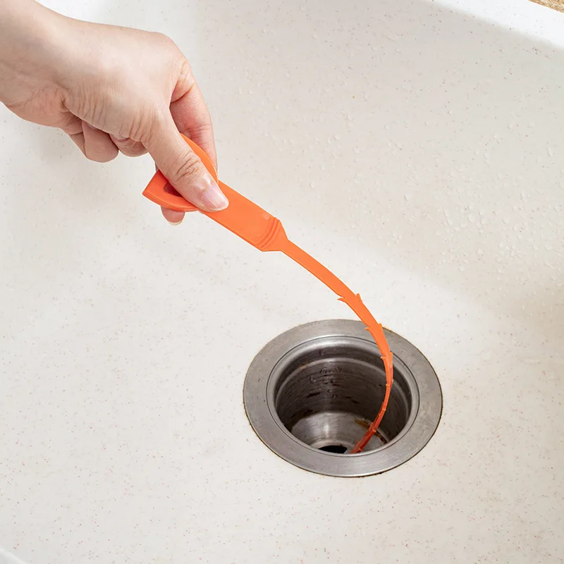 

1PC Kitchen Sink Cleaning Hook Cleaner Sticks Clog Remover Sewer Dredging Spring Pipe Hair Dredging Tool Bathroom Accessories