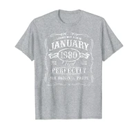 made in january 1980 aged perfectly 40th birthday original t shirt